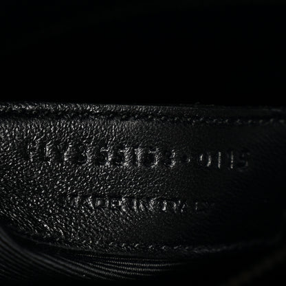 Saint Laurent Calfskin Crocodile Embossed Small Sac de Jour Black 7 of 12