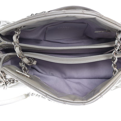 Chanel Patent Quilted Medium Just Mademoiselle Grey 5 of 13
