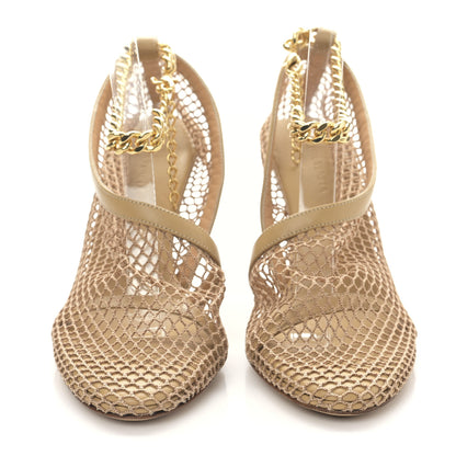 Bottega Veneta Mesh Nappa Chunky Chain Sandals 38 Beige Pony 2 of 7