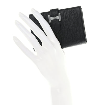 Hermes Epsom Monochrome Bearn Card Holder Wallet Black 2 of 9