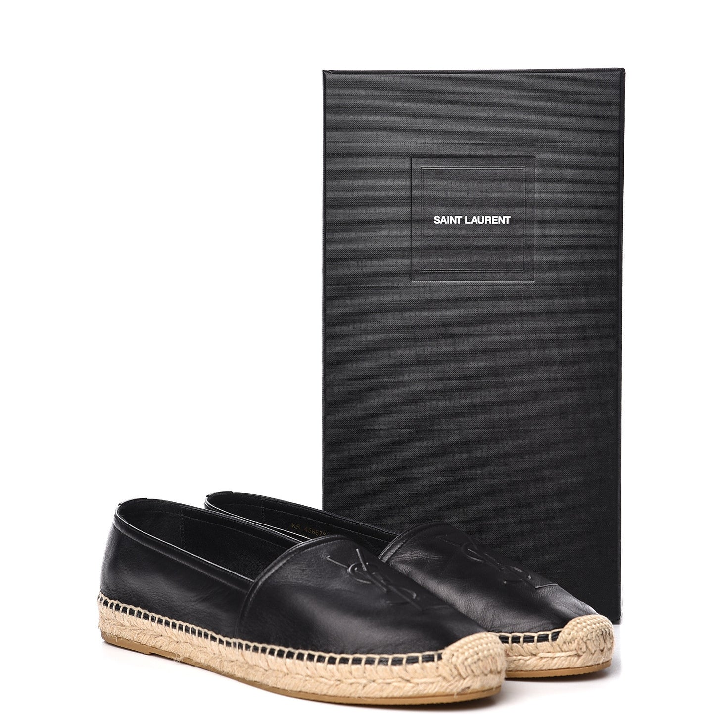 Lambskin Monogram Espadrilles 39.5 Black