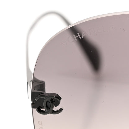 Chanel Titanium CC Pilot Aviator Sunglasses 4285-T Dark Grey 7 of 8