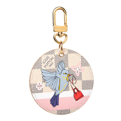 Louis Vuitton Damier Azur 2018 Christmas Animation Bag Charm Key Ring 1 of 6