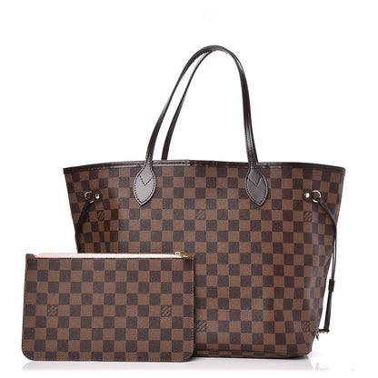Louis Vuitton Damier Ebene Neo Neverfull MM Rose Ballerine 1 of 8