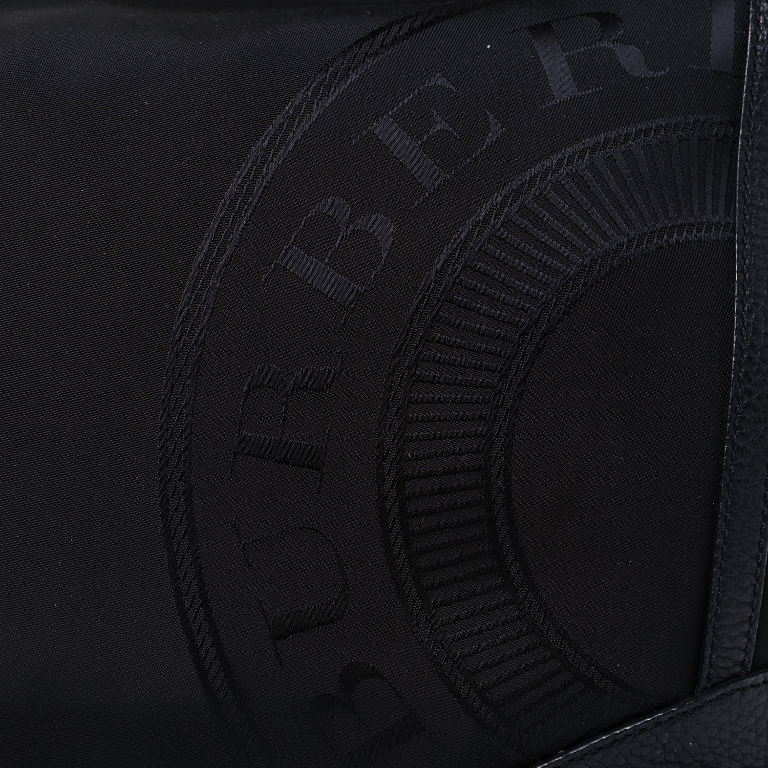 Burberry Nylon Calfskin Logo Hobo Black 6 of 10