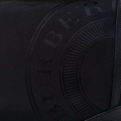 Burberry Nylon Calfskin Logo Hobo Black 6 of 10