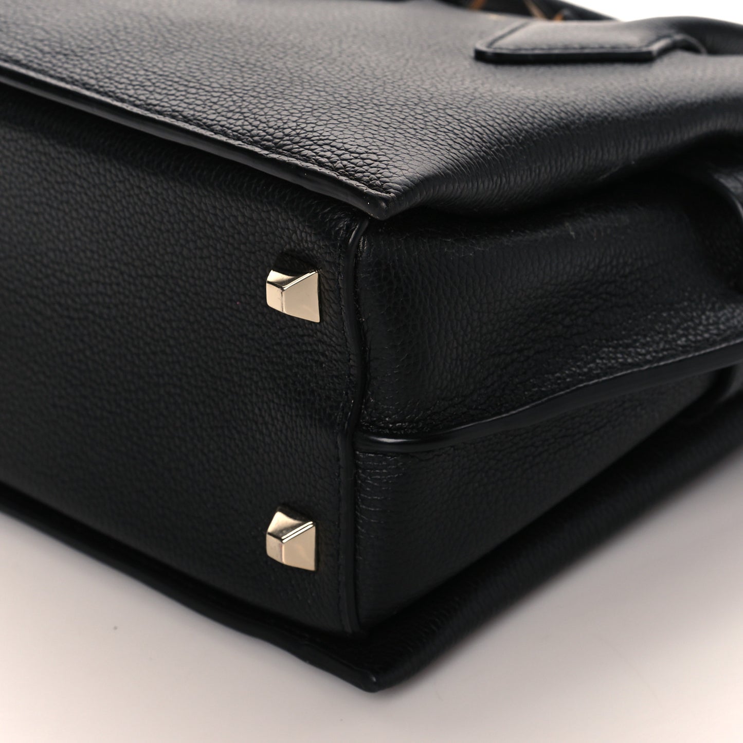 Grained Calfskin Mini Milla Tote Black