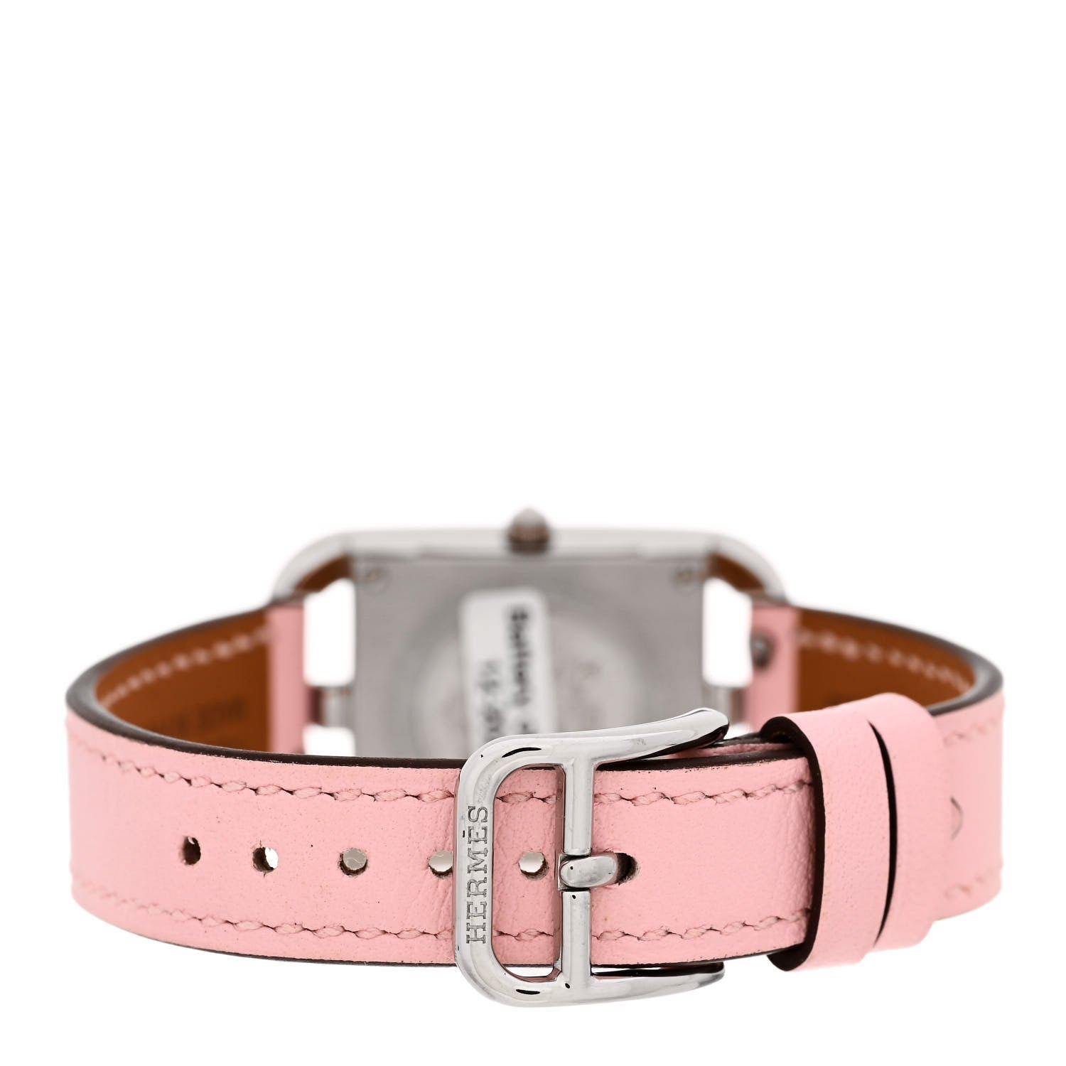 Hermes Stainless Steel Swift Diamond Pink Sapphire Mother of Pearl 23mm Cape Cod Quartz Watch Rose Sakura 3 of 5