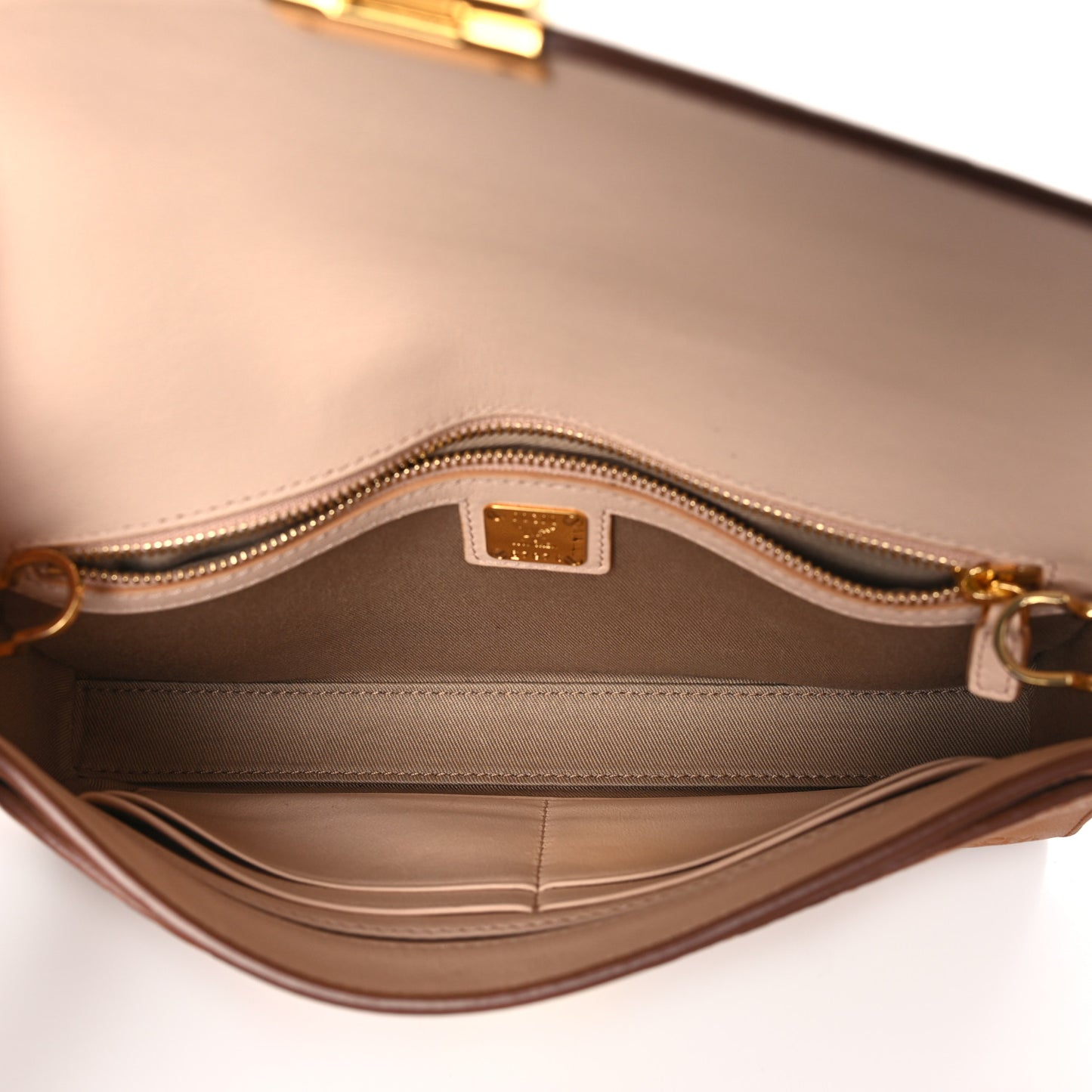 Calfskin Ottomar Monogram Medium Millie Crossbody Bag Cognac