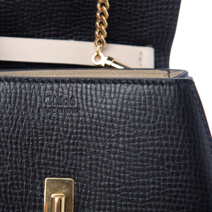 Chloe Textured Calfskin Lambskin Nano Drew Shoulder Bag Black 8 of 8