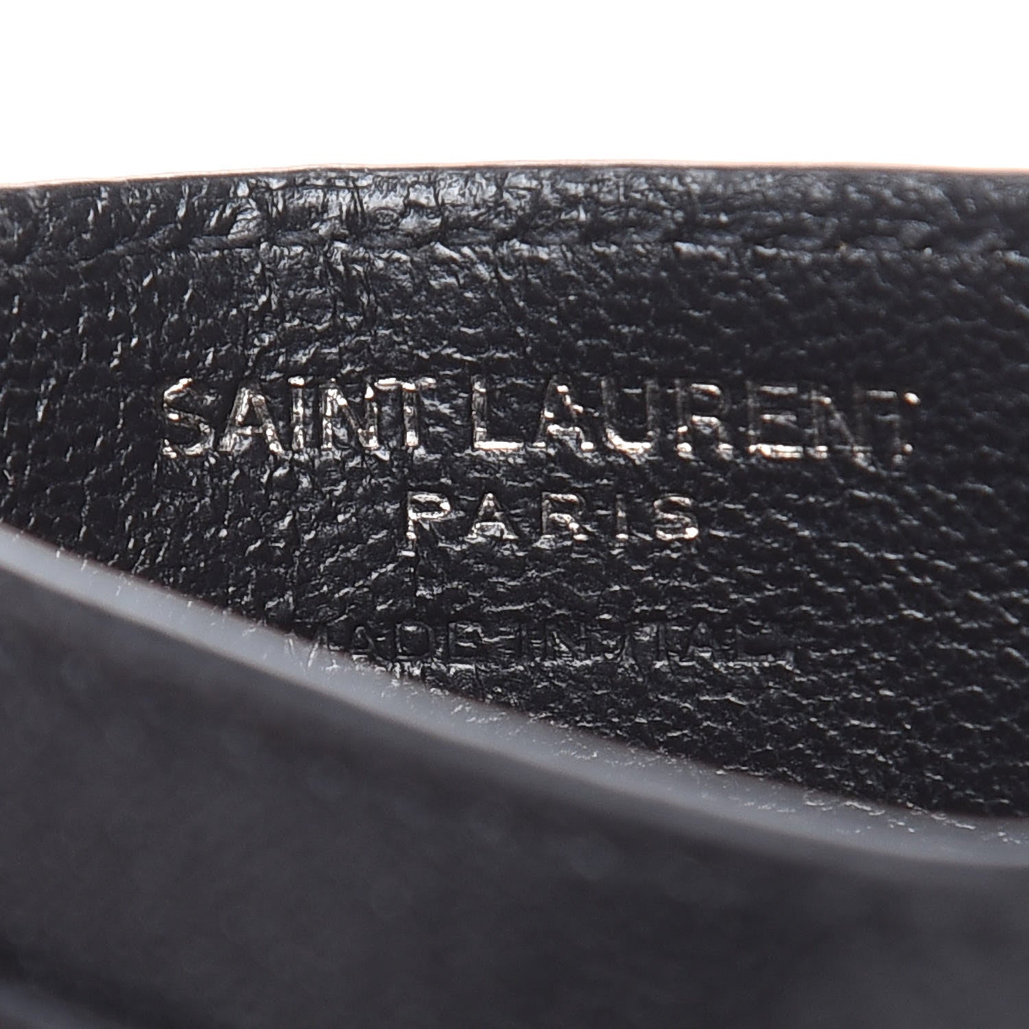 Saint Laurent Calfskin Lip Embroidered Credit Card Case Black 6 of 9