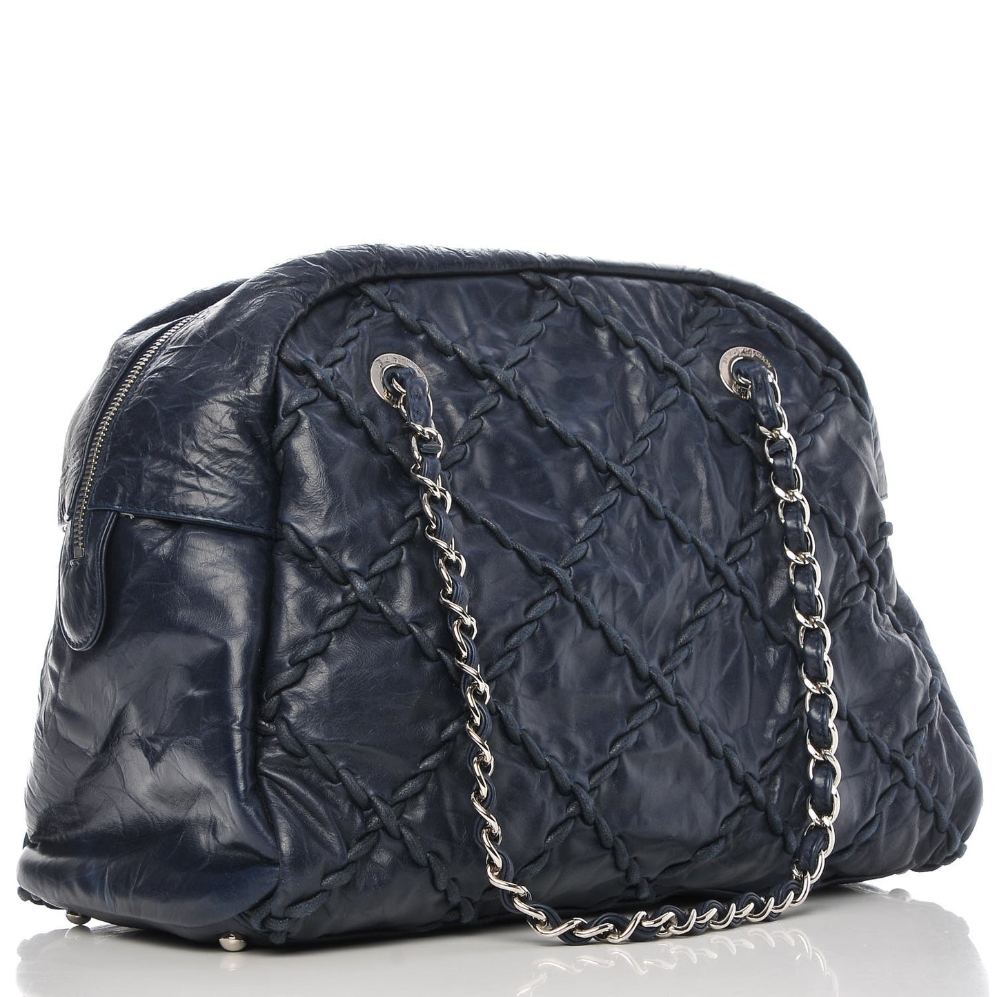 Calfskin Ultra Stitch Bowler Navy