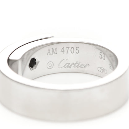 Cartier 18K White Gold Diamond Anniversary Band Ring 53 6.25 4 of 7