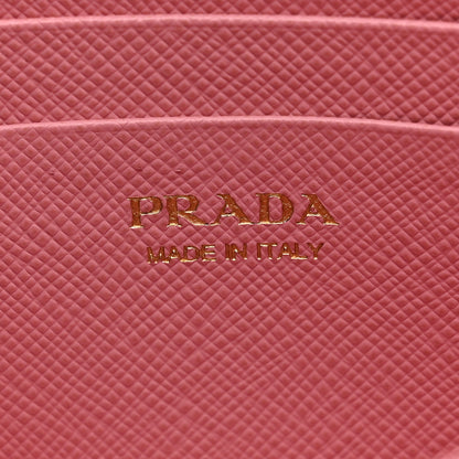 Prada Saffiano Metal Mini Flap Crossbody Wristlet Bag Petalo 6 of 10
