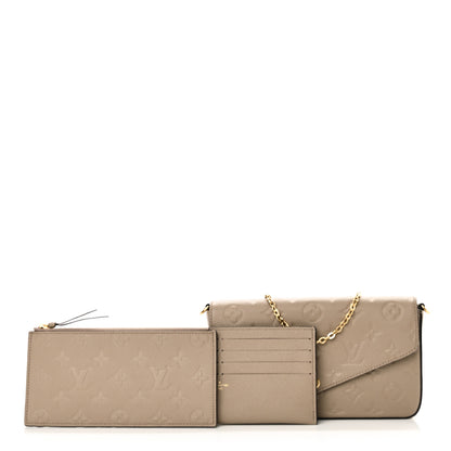 Louis Vuitton Empreinte Pochette Felicie Chain Wallet Tourterelle 2 of 10