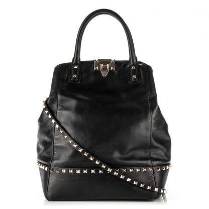 Valentino Garavani Calfskin Rockstud New Dome Bucket Tote Black 1 of 6