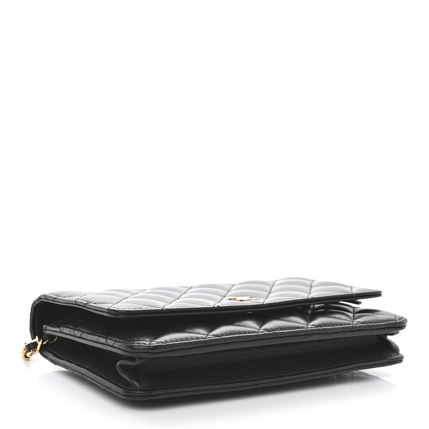 Chanel Lambskin Quilted Wallet On Chain WOC Black 4 of 12
