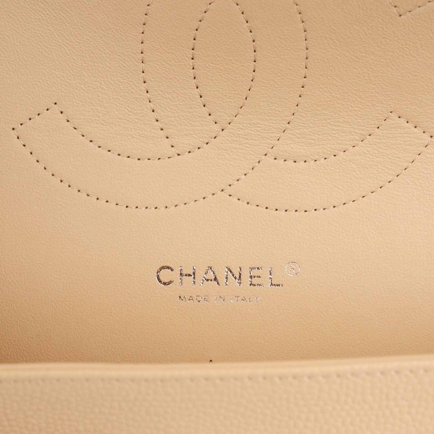 Chanel Caviar Quilted Jumbo Double Flap Beige Clair 6 of 9