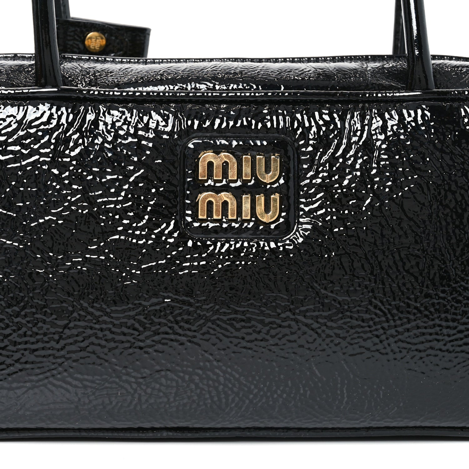 Miu Miu Naplak Patent Small Beau Top Handle Bag Black 7 of 9