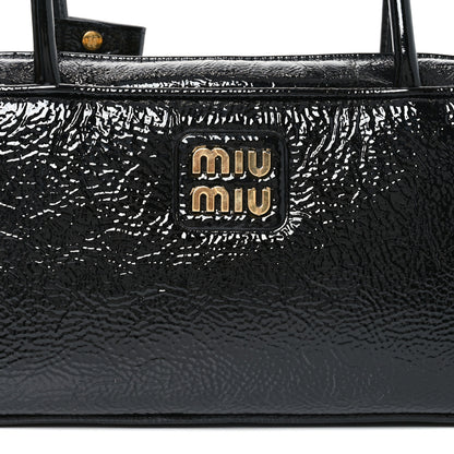 Miu Miu Naplak Patent Small Beau Top Handle Bag Black 7 of 9