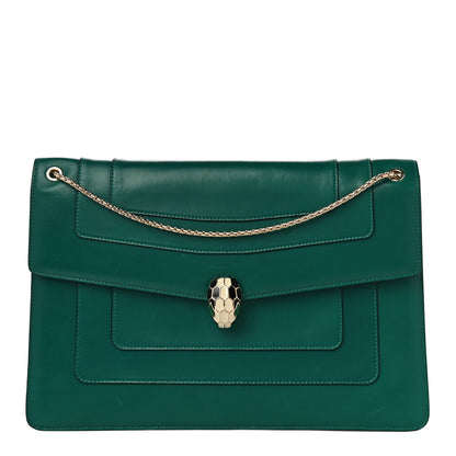 Bulgari Calfskin Serpenti Forever Shoulder Bag Emerald Green 1 of 19