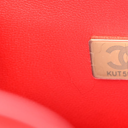 Chanel Lambskin Resin Crystal Square Quilted Monacoco Mini Flap Red 7 of 11