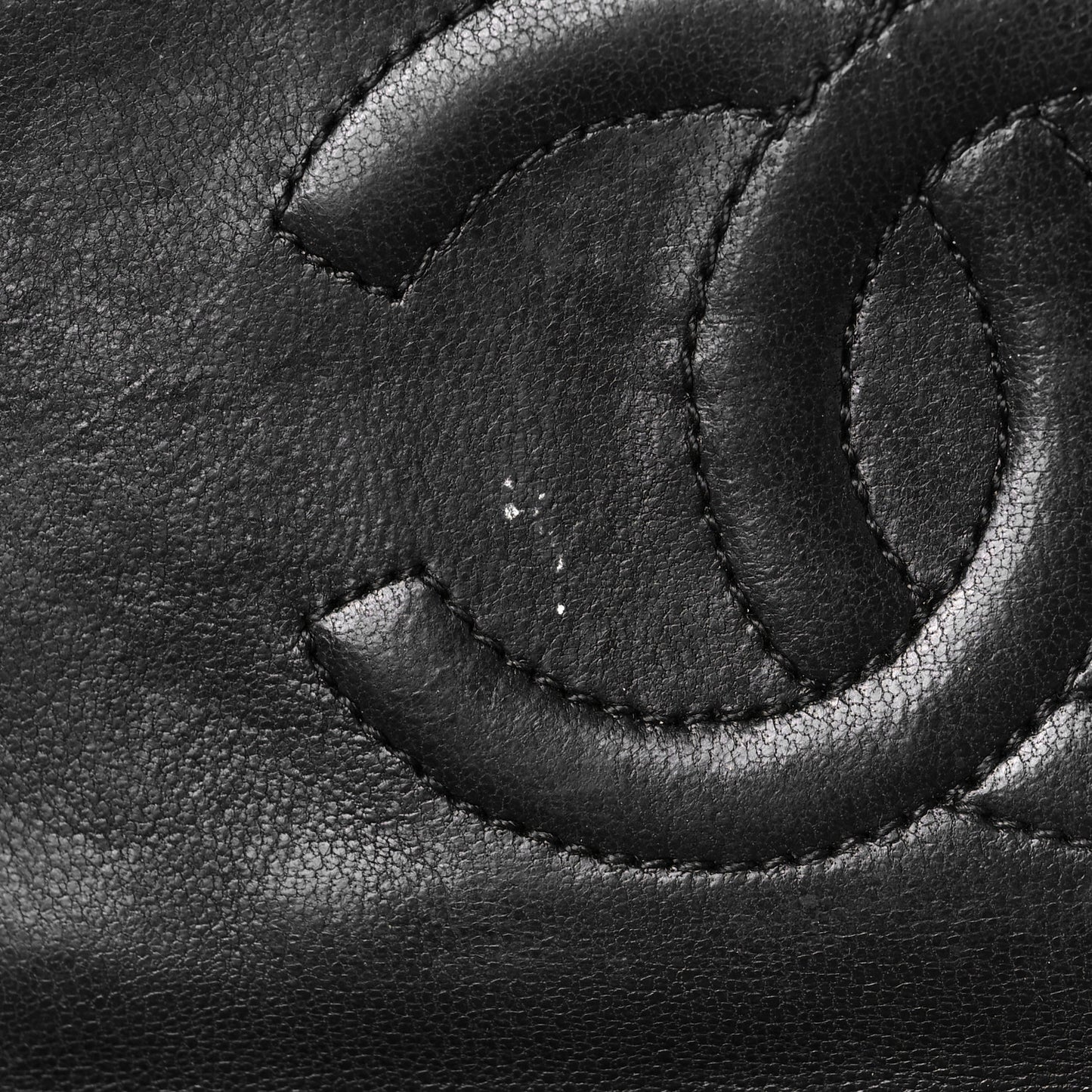 Lambskin Quilted Small Single Flap Black