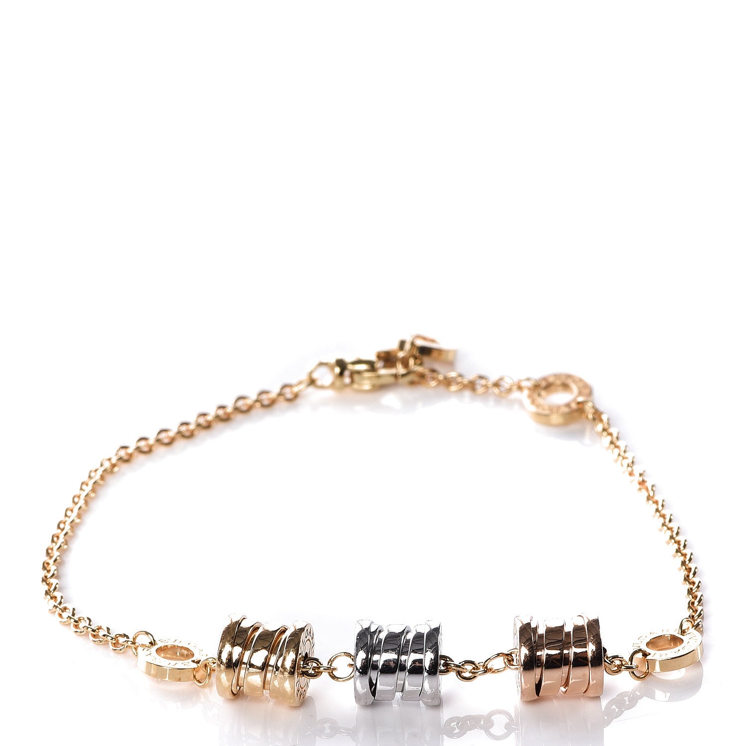 Bulgari 18K Yellow Rose White Gold B.Zero1 Bracelet 1 of 5