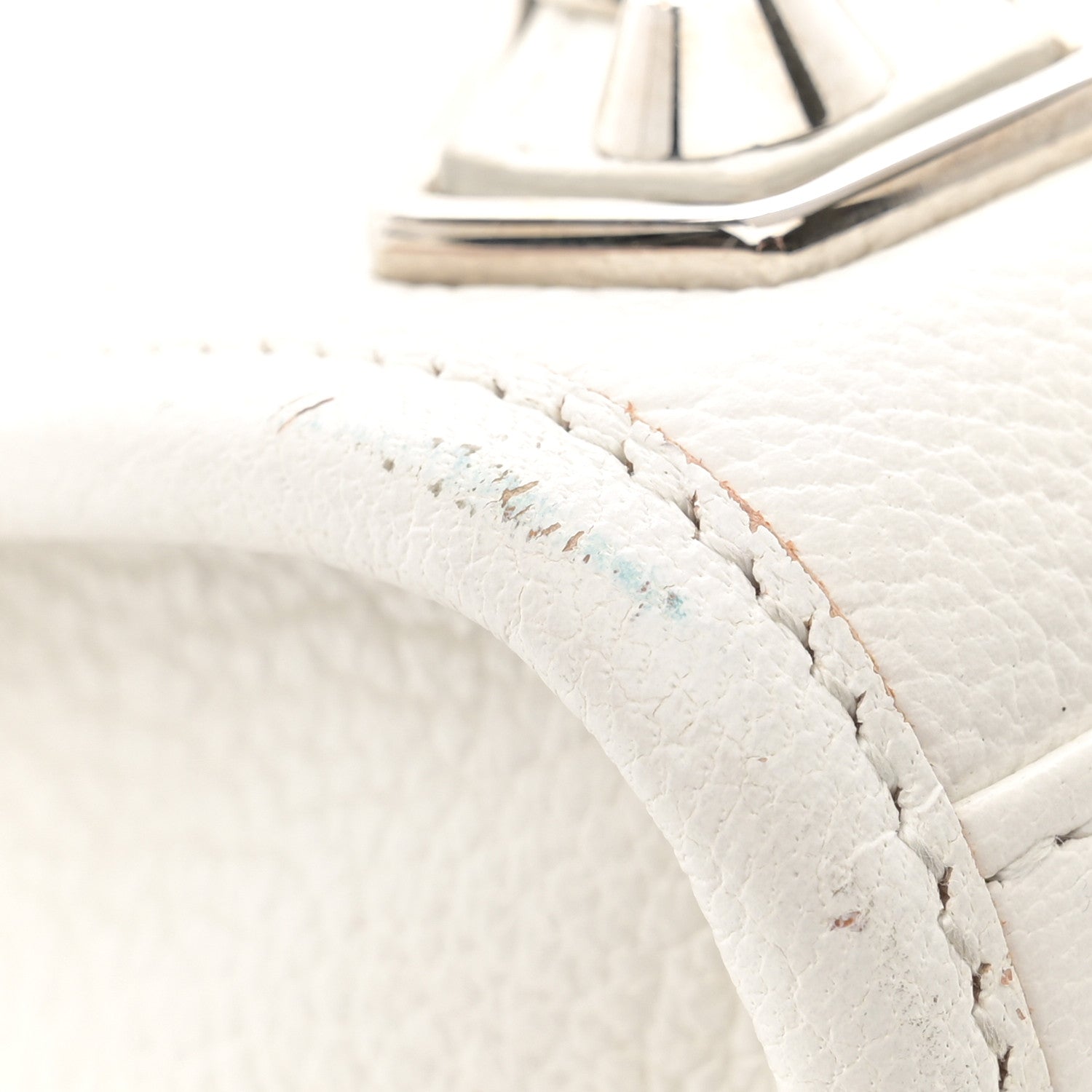 Balenciaga Chevre Silver Metallic Edge Hardware S City White 25 of 27