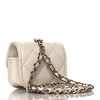 Chanel Caviar Quilted Airpods Pro Case White 3 of 10