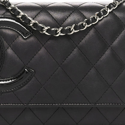 Chanel Calfskin Quilted Cambon Wallet on Chain WOC Black 9 of 13