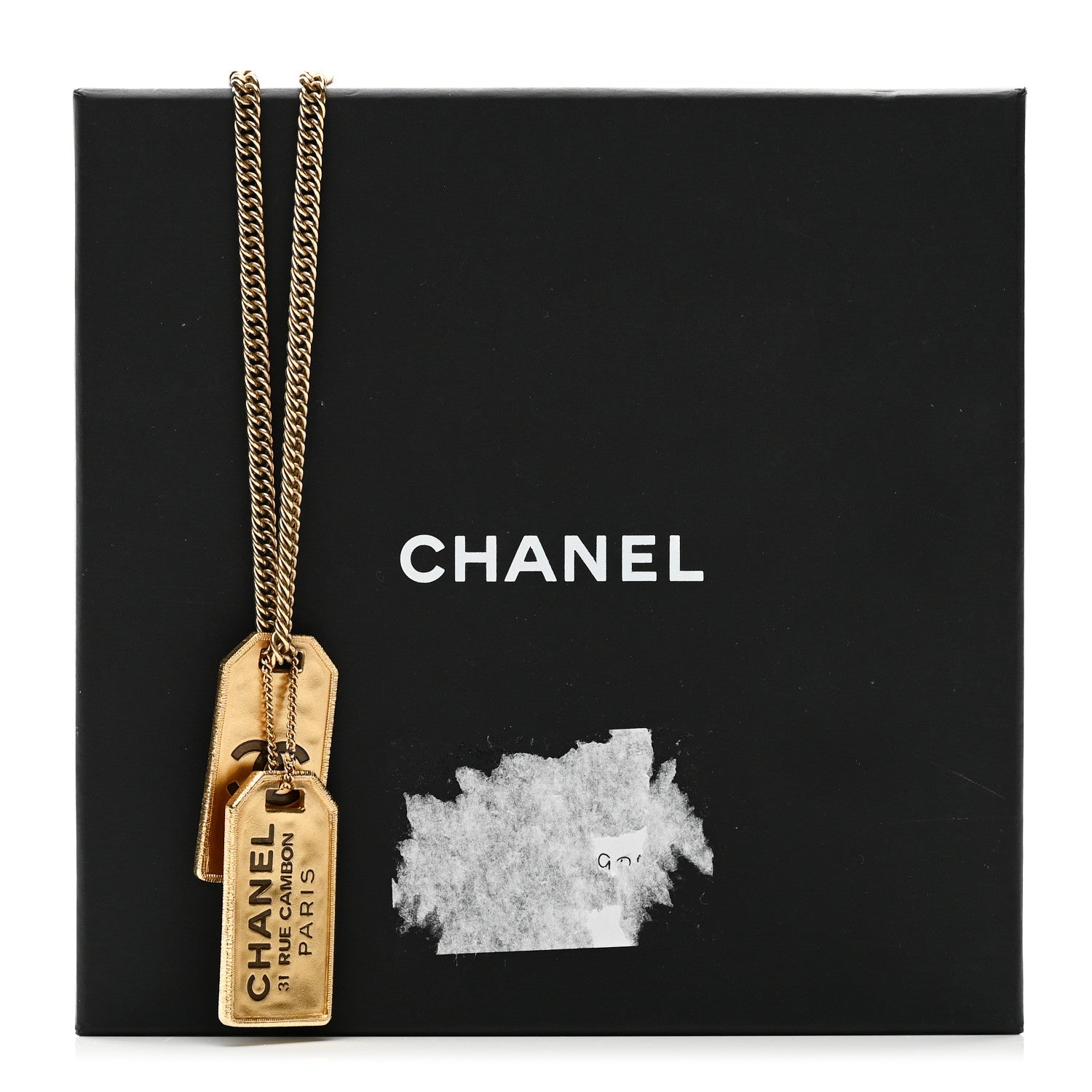 Chanel ID Dog Tag Charm Necklace Gold 1816912 – FASHIONPHILE
