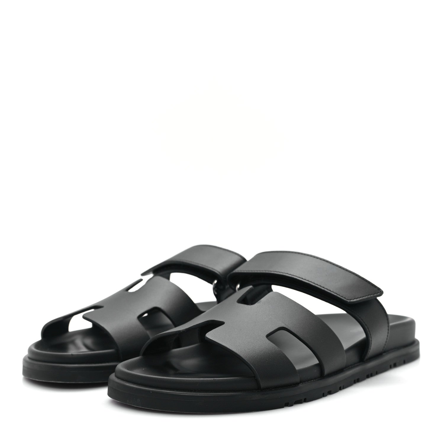 Hermes Calfskin Womens Chypre Sandals 38 Black 4 of 10