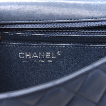 Chanel Lambskin Quilted Mini Rectangular Flap Dark Blue 7 of 10