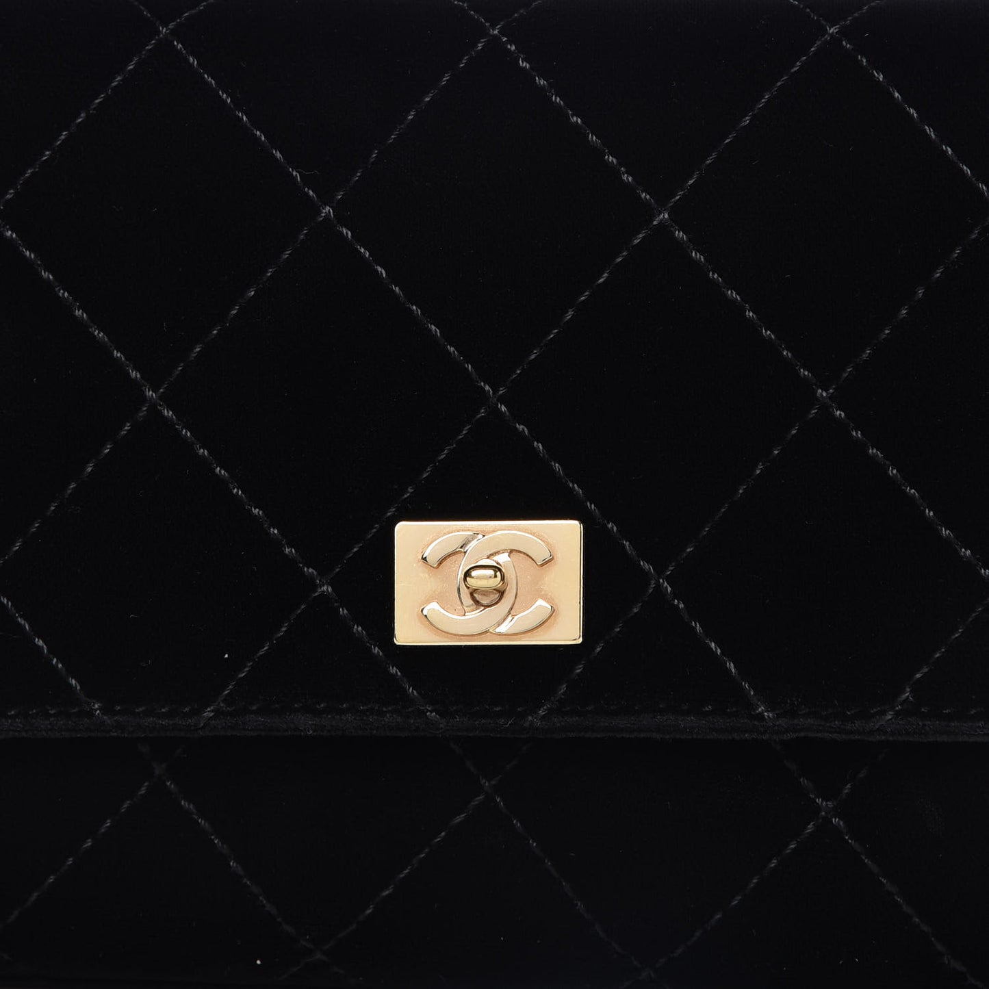 Velvet Quilted Evening Bag Black