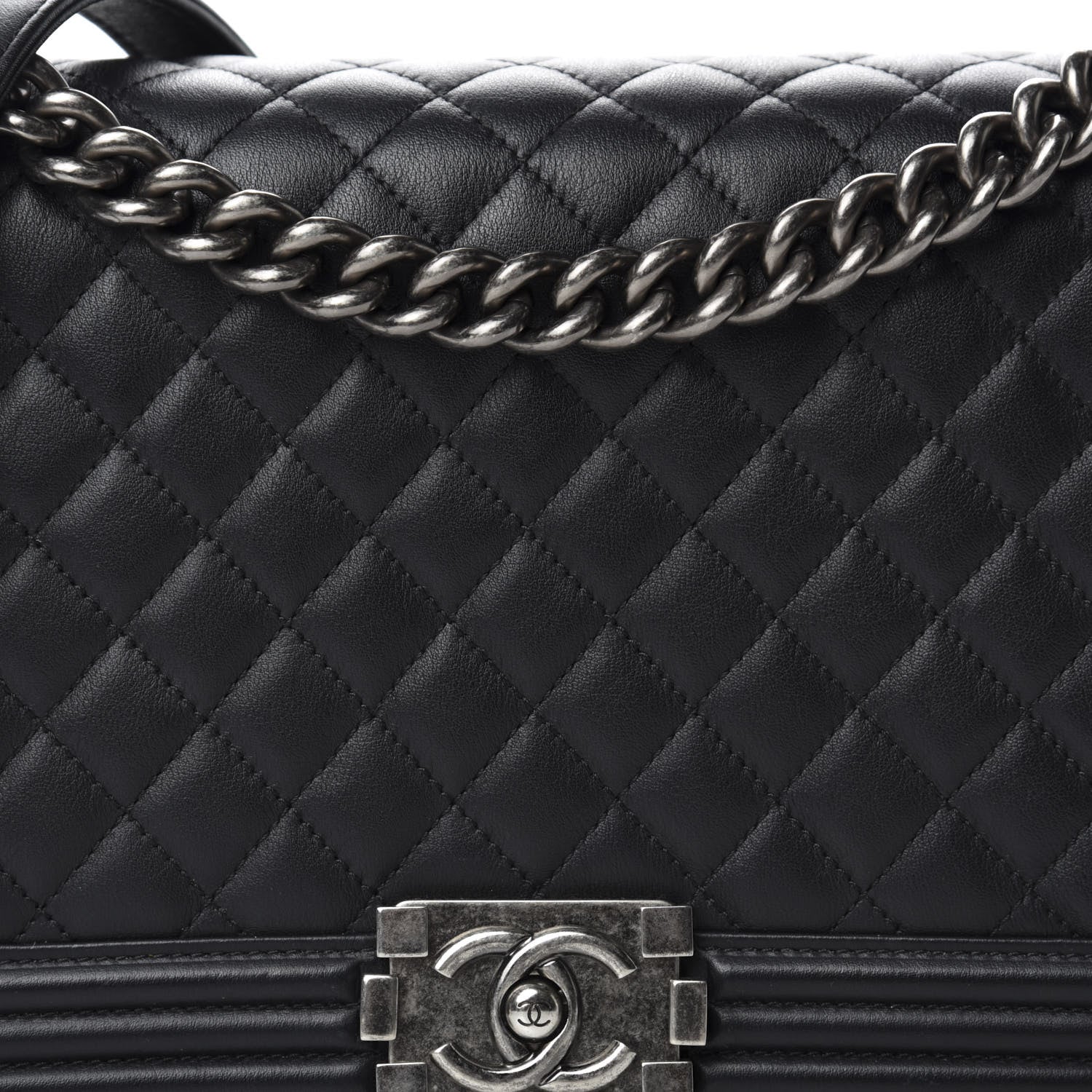 Chanel Calfskin Quilted New Medium Boy Flap Black 11 of 11