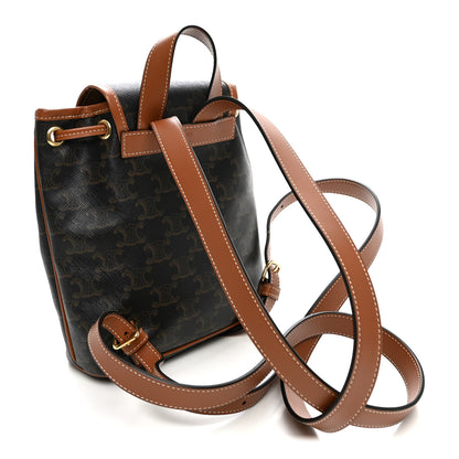 Celine Triomphe Canvas Calfskin Mini Folco Backpack Tan 3 of 9