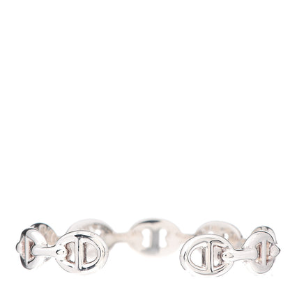 Hermes Sterling Silver MM Chaine d'Ancre Enchainee Cuff Bracelet ST 2 of 3