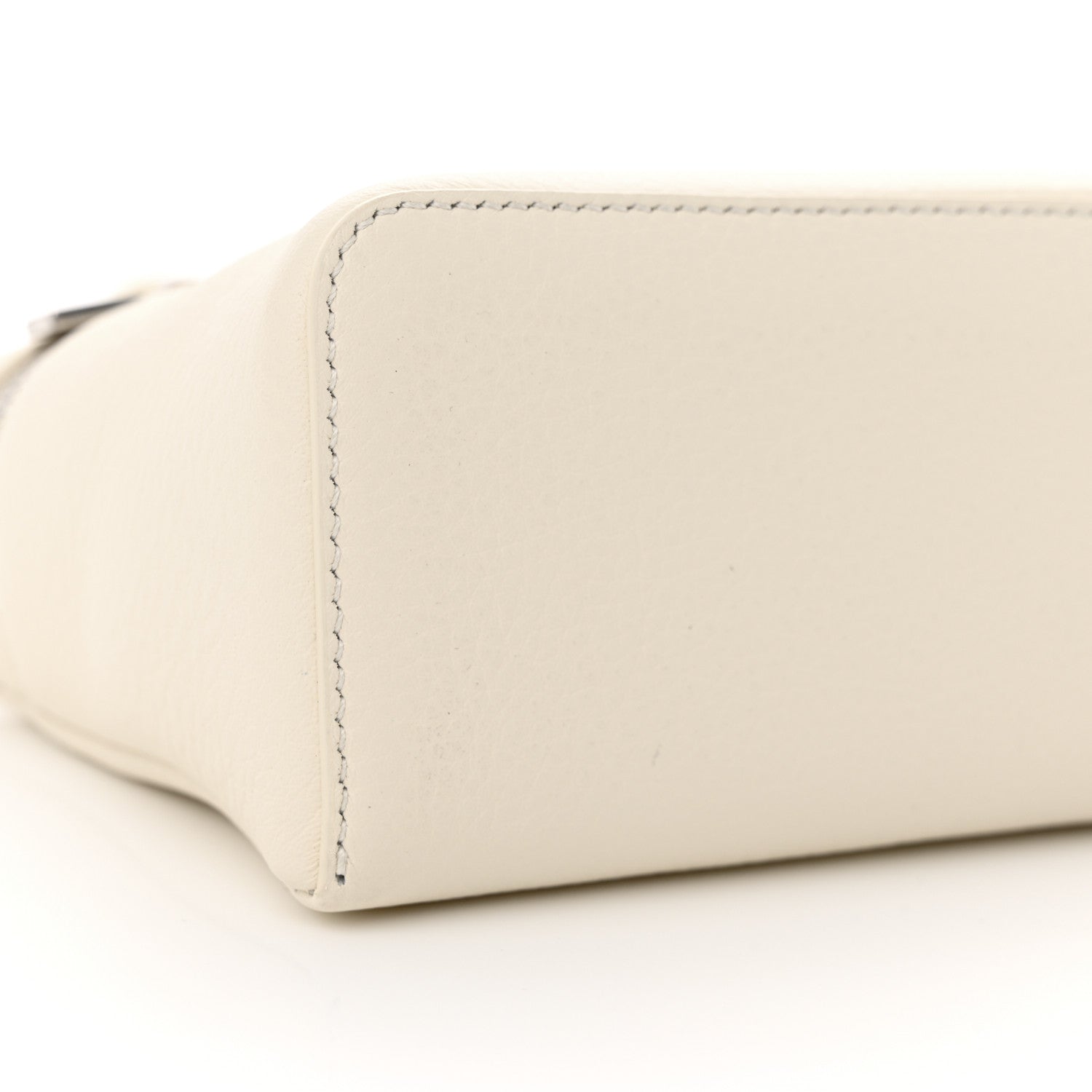Loro Piana Grained Calfskin L19 Extra Pocket Pouch Whisper White 8 of 9