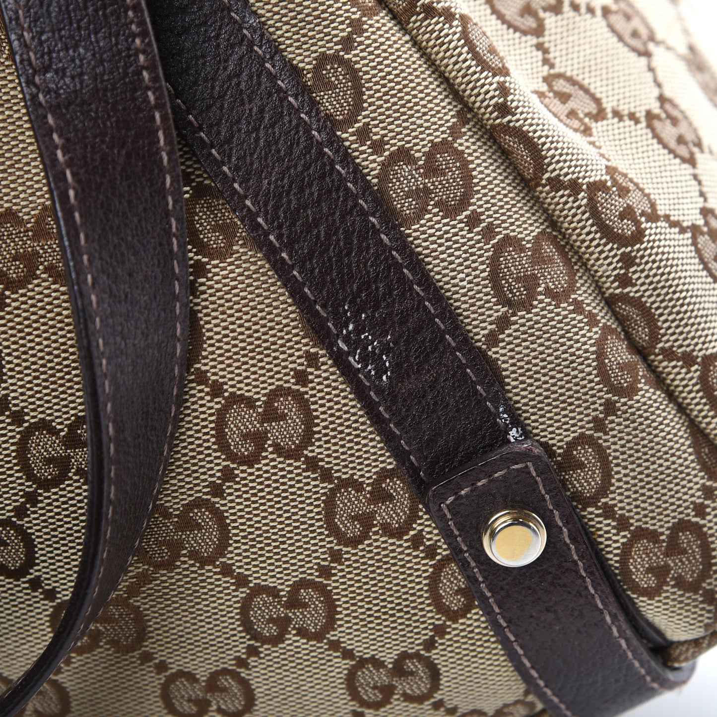 Monogram Medium Abbey Shoulder Bag Dark Brown