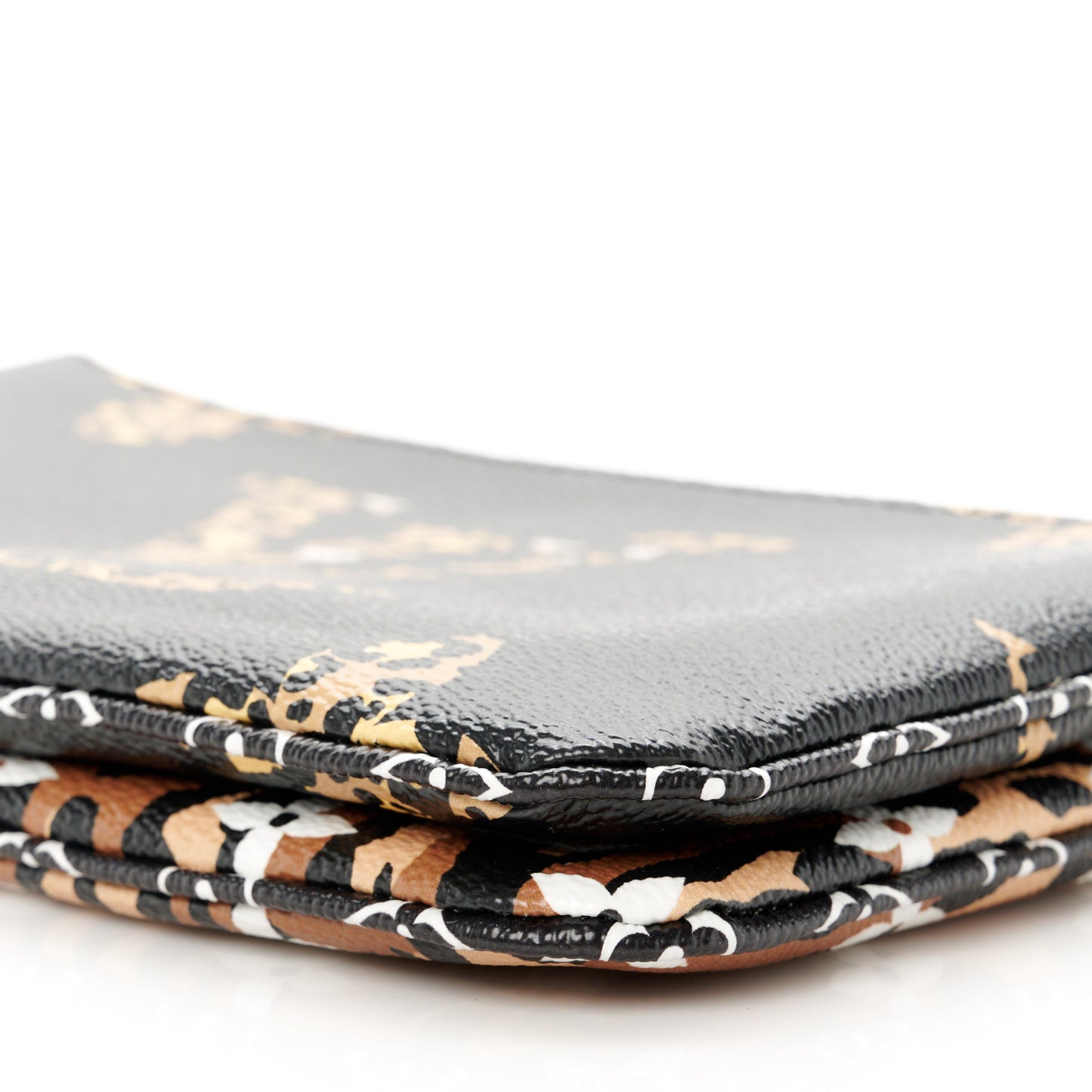 Monogram Giant Jungle Pochette Double Zip Black