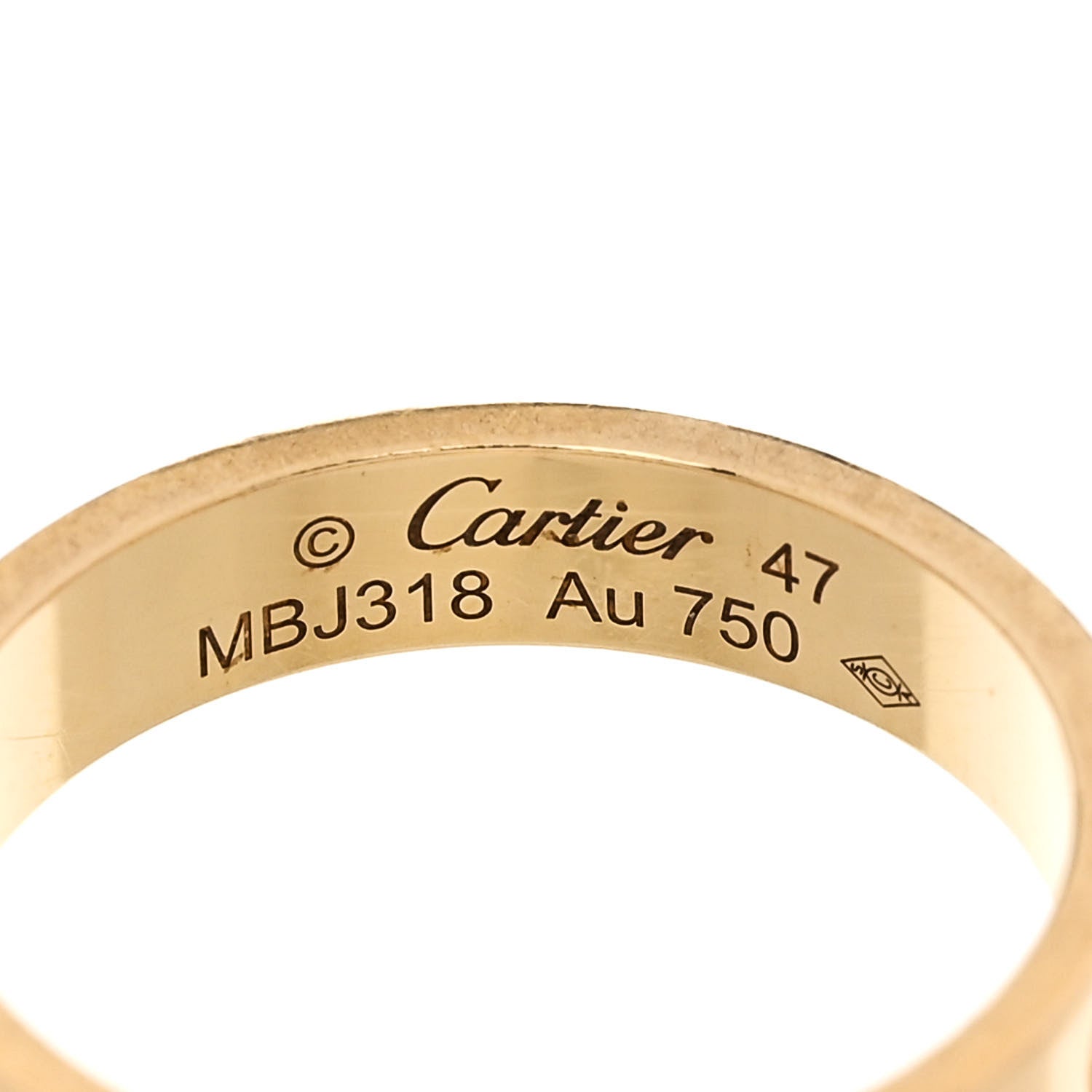 Cartier 18K Yellow Gold 3.5mm LOVE Wedding Band Ring 47 4 4 of 5