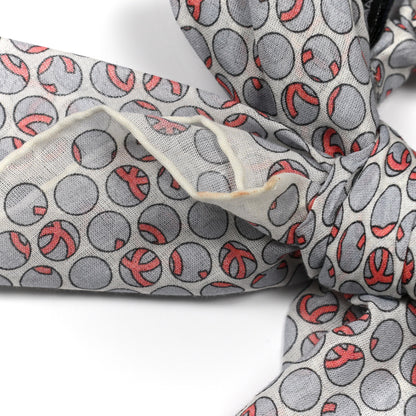 Chanel Cotton CC Twilly Hair Tie Grey Multicolor 7 of 7