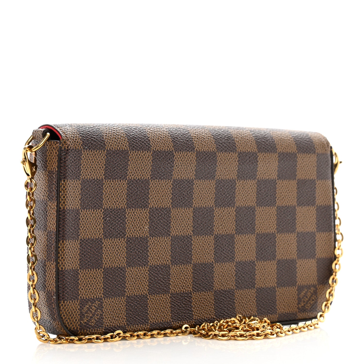 Louis Vuitton Damier Ebene Pochette Felicie Chain Wallet 4 of 9