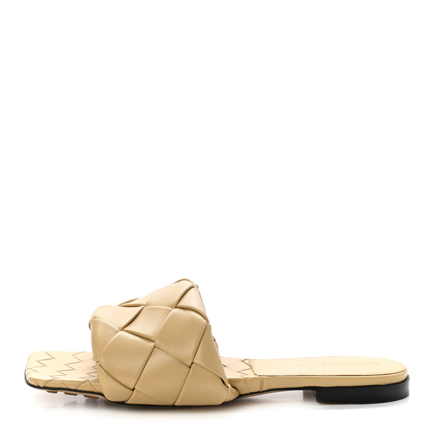 Bottega Veneta Nappa Maxi Intrecciato Lido Flat Sandals 39 Cane Sugar 1 of 8