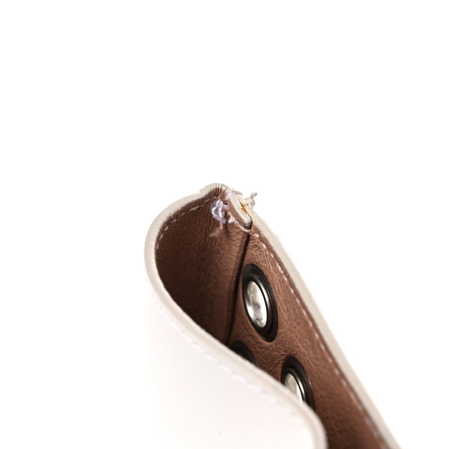 Calfskin Grommet Rose-Marie 28 Bag White
