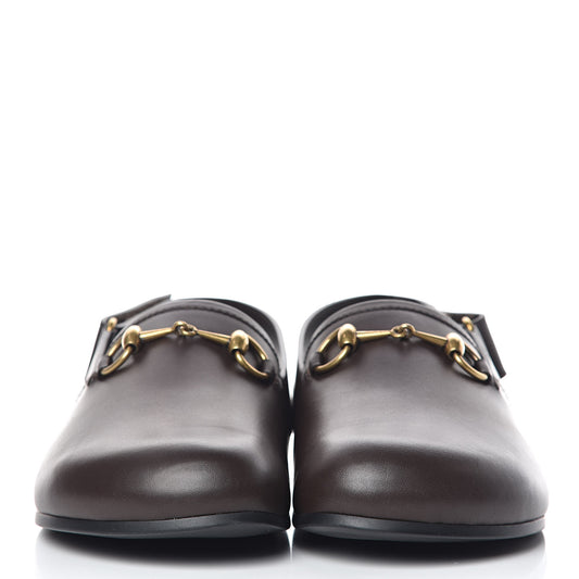 Calfskin Mens Horsebit River Slingback Slippers 7 Cocoa