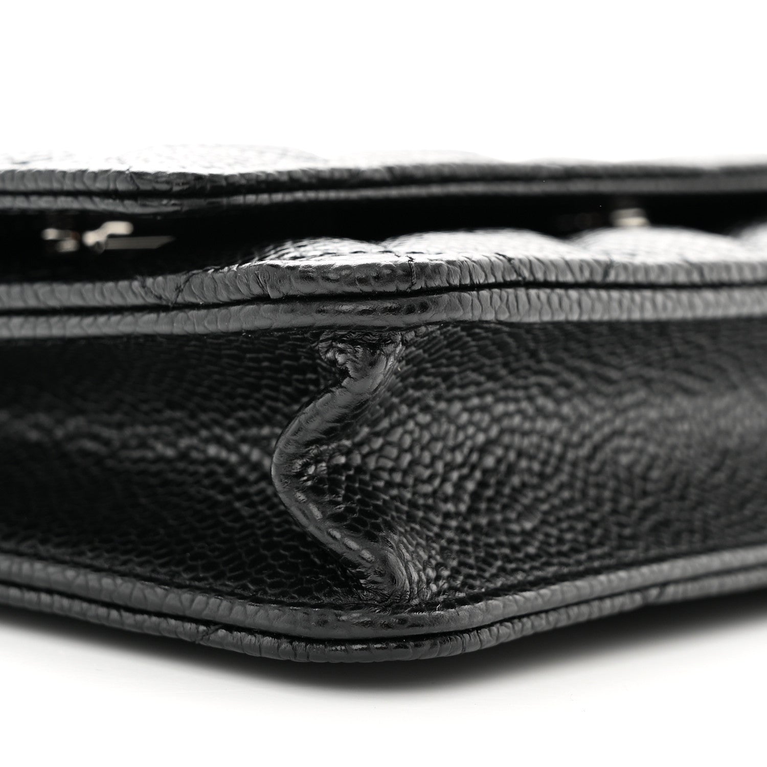 Chanel Caviar Quilted Wallet On Chain WOC Black 10 of 12