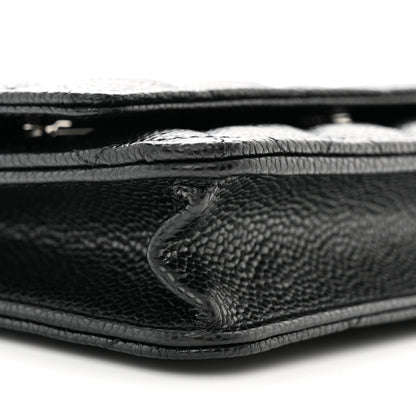 Chanel Caviar Quilted Wallet On Chain WOC Black 10 of 12