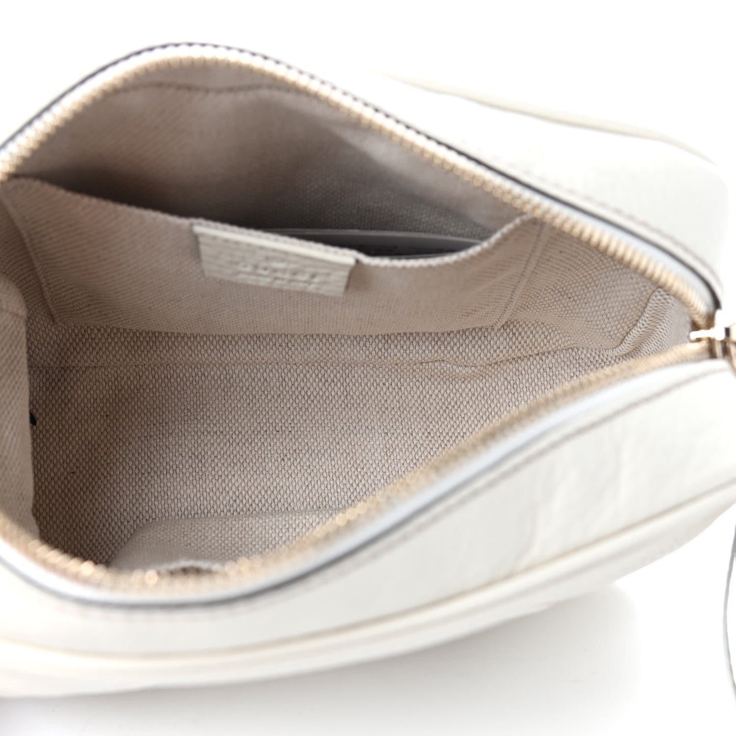Pebbled Calfskin Small Soho Disco Bag Off White